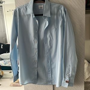 men's shirt size m light blue long sleeve original brand